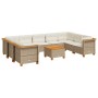 Juego de sofás jardín con cojines beige 10 pzas ratán sintético von , Gartensets - Ref: Foro24-3261985, Preis: 709,74 €, Raba...