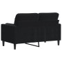 Sofá de 2 plazas con cojines terciopelo negro 120 cm by , Sofas - Ref: Foro24-3278214, Price: 232,62 €, Discount: %