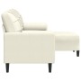 Sofá de 3 plazas con taburete de terciopelo crema 180 cm by , Sofas - Ref: Foro24-3278275, Price: 359,90 €, Discount: %