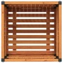 Jardinera de madera maciza de acacia y acero 45x45x44 cm von , Töpfe und Pflanzgefäße - Ref: Foro24-367610, Preis: 79,38 €, R...