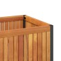 Jardinera de madera maciza de acacia y acero 45x45x44 cm von , Töpfe und Pflanzgefäße - Ref: Foro24-367610, Preis: 79,38 €, R...