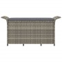 Banco de jardín con cojín ratán sintético gris 116x46x57 cm von , Gartenbänke - Ref: Foro24-363421, Preis: 114,73 €, Rabatt: %