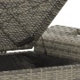 Banco de jardín con cojín ratán sintético gris 116x46x57 cm de , Bancos de jardín - Ref: Foro24-363421, Precio: 114,73 €