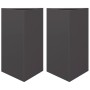 Jardineras triangulares 2 uds acero negro 50x43x75 cm von , Töpfe und Pflanzgefäße - Ref: Foro24-851172, Preis: 103,85 €, Rab...