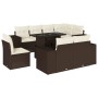 Set de sofás de jardín 9 pzas y cojines ratán sintético marrón by , Garden sets - Ref: Foro24-3269303, Price: 706,97 €, Disco...