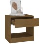 Mesita de noche madera maciza de pino marrón miel 40x31x40 cm de , Mesitas de noche - Ref: Foro24-808069, Precio: 39,25 €, De...