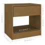 Mesita de noche madera maciza de pino marrón miel 40x31x40 cm de , Mesitas de noche - Ref: Foro24-808069, Precio: 39,25 €, De...