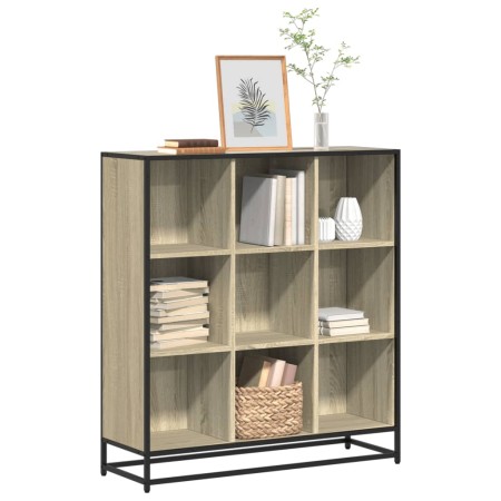 Estantería madera y metal roble Sonoma 97,5x33x107,5 cm by , Bookcases and shelves - Ref: Foro24-3300861, Price: 108,62 €, Di...