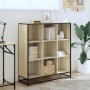 Estantería madera y metal roble Sonoma 97,5x33x107,5 cm by , Bookcases and shelves - Ref: Foro24-3300861, Price: 108,62 €, Di...