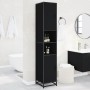 Armario baño madera ingeniería y metal negro 35x37,5x188,5 cm de , Muebles de baño - Ref: Foro24-3300880, Precio: 154,86 €