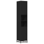 Armario baño madera ingeniería y metal negro 35x37,5x188,5 cm de , Muebles de baño - Ref: Foro24-3300880, Precio: 154,86 €