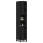 Armario baño madera ingeniería y metal negro 35x37,5x188,5 cm de , Muebles de baño - Ref: Foro24-3300880, Precio: 162,53 €, D...