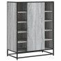 Zapatero madera de ingeniería y metal gris Sonoma 75x38x97,5 cm by , Shoe racks and shoe organizers - Ref: Foro24-3300868, Pr...