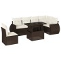 Juego de sofás de jardín 7 piezas con cojines ratán PE marrón by , Garden sets - Ref: Foro24-3268573, Price: 537,25 €, Discou...