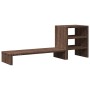 Soporte monitor con organizador escritorio madera marrón roble von , Computersockel und -erhöhungen - Ref: Foro24-854739, Pre...