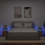 Mesitas noche con LED 2 uds madera roble artisian 35x39x55 cm de , Mesitas de noche - Ref: Foro24-857657, Precio: 129,81 €, D...