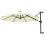 Sombrilla de pared con barra de metal arena 300 cm de , Sombrillas - Ref: Foro24-44863, Precio: 80,39 €, Descuento: %