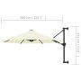 Sombrilla de pared con barra de metal arena 300 cm de , Sombrillas - Ref: Foro24-44863, Precio: 80,39 €, Descuento: %