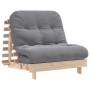 Futón sofá cama con colchón madera maciza de pino 90x206x11 cm by , Futones - Ref: Foro24-846761, Price: 207,33 €, Discount: %