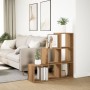 Librería divisor 3 niveles madera roble artisan 99x29x99 cm de , Librerías y estanterías - Ref: Foro24-857966, Precio: 78,87 ...
