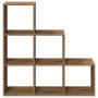 Librería divisor 3 niveles madera roble artisan 99x29x99 cm de , Librerías y estanterías - Ref: Foro24-857966, Precio: 78,87 ...