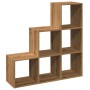 Librería divisor 3 niveles madera roble artisan 99x29x99 cm de , Librerías y estanterías - Ref: Foro24-857966, Precio: 78,87 ...