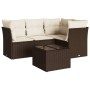 Set comedor de jardín 5 piezas y cojines ratán sintético marrón by , Garden sets - Ref: Foro24-3217593, Price: 330,06 €, Disc...