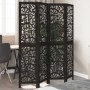 Biombo separador de 4 paneles madera maciza Paulownia negro von , Raumteiler - Ref: Foro24-358754, Preis: 119,51 €, Rabatt: %