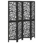 Biombo separador de 4 paneles madera maciza Paulownia negro von , Raumteiler - Ref: Foro24-358754, Preis: 119,51 €, Rabatt: %