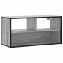 Mueble TV madera ingeniería y metal roble ahumado 80x31x39,5 cm by , TV Furniture - Ref: Foro24-848927, Price: 47,72 €, Disco...