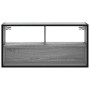 Mueble TV madera ingeniería y metal roble ahumado 80x31x39,5 cm by , TV Furniture - Ref: Foro24-848927, Price: 47,72 €, Disco...