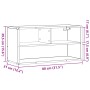 Mueble TV madera ingeniería y metal roble ahumado 80x31x39,5 cm by , TV Furniture - Ref: Foro24-848927, Price: 47,72 €, Disco...