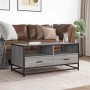 Mesa de centro madera ingeniería metal gris Sonoma 100x50x45cm by , Coffee table - Ref: Foro24-848787, Price: 104,73 €, Disco...