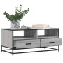 Mesa de centro madera ingeniería metal gris Sonoma 100x50x45cm by , Coffee table - Ref: Foro24-848787, Price: 104,73 €, Disco...