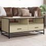 Mesa de centro madera ingeniería metal roble Sonoma 100x50x45cm by , Coffee table - Ref: Foro24-848785, Price: 101,49 €, Disc...