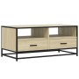 Mesa de centro madera ingeniería metal roble Sonoma 100x50x45cm by , Coffee table - Ref: Foro24-848785, Price: 101,49 €, Disc...