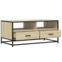 Mesa de centro madera ingeniería metal roble Sonoma 100x50x45cm by , Coffee table - Ref: Foro24-848785, Price: 101,49 €, Disc...