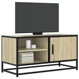 Mueble TV metal y madera ingeniería roble Sonoma 80x34,5x40 cm von , TV-Möbel - Ref: Foro24-848820, Preis: 67,09 €, Rabatt: %
