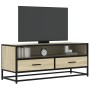 Mueble TV metal y madera ingeniería roble Sonoma 100x34,5x40 cm von , TV-Möbel - Ref: Foro24-848815, Preis: 88,06 €, Rabatt: %