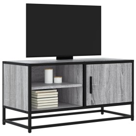 Mueble TV madera ingeniería y metal roble ahumado 80x34,5x40 cm von , TV-Möbel - Ref: Foro24-848822, Preis: 67,29 €, Rabatt: %