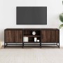 Mueble TV metal y madera ingeniería marrón roble 120x35x41 cm von , TV-Möbel - Ref: Foro24-848843, Preis: 104,97 €, Rabatt: %