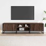 Mueble TV metal y madera ingeniería marrón roble 160x35x41 cm von , TV-Möbel - Ref: Foro24-848848, Preis: 115,51 €, Rabatt: %