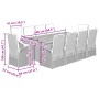 Set de comedor de jardín 11 pzas y cojines ratán sintético gris by , Garden sets - Ref: Foro24-3277617, Price: 1,00 €, Discou...