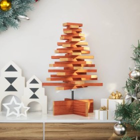 Árbol de Navidad de adorno madera maciza pino marrón cera 60 cm by , Christmas trees - Ref: Foro24-858200, Price: 39,94 €, Di...