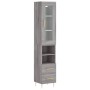 Aparador alto madera contrachapada gris Sonoma 34,5x34x180 cm by , Sideboards - Ref: Foro24-3199295, Price: 110,78 €, Discoun...