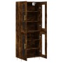 Aparador alto madera contrachapada roble ahumado 69,5x34x180 cm de , Aparadores - Ref: Foro24-3198270, Precio: 173,74 €, Desc...