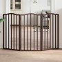 Puerta para perros plegable 3 paneles álamo marrón roble 150 cm von , Hundehütten und Zäune - Ref: Foro24-352230, Preis: 48,9...
