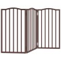 Puerta para perros plegable 3 paneles álamo marrón roble 150 cm von , Hundehütten und Zäune - Ref: Foro24-352230, Preis: 48,9...
