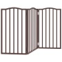 Puerta para perros plegable 3 paneles álamo marrón roble 150 cm von , Hundehütten und Zäune - Ref: Foro24-352230, Preis: 48,9...