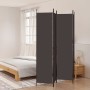 Biombo divisor de 4 paneles de tela marrón 200x220 cm by , Room dividers - Ref: Foro24-350199, Price: 39,17 €, Discount: %